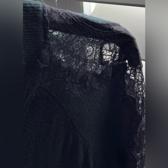 LOFT Sweater with Black Lace, Size M - Picture 4 of 4